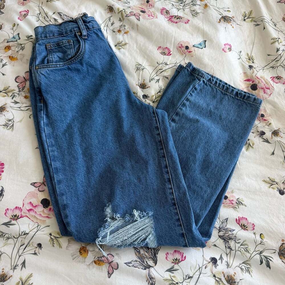 COTTON:ON Loose Straight Jean, Dark Blue, Size 10 AU | 6 US | 38 EU | 40 BR